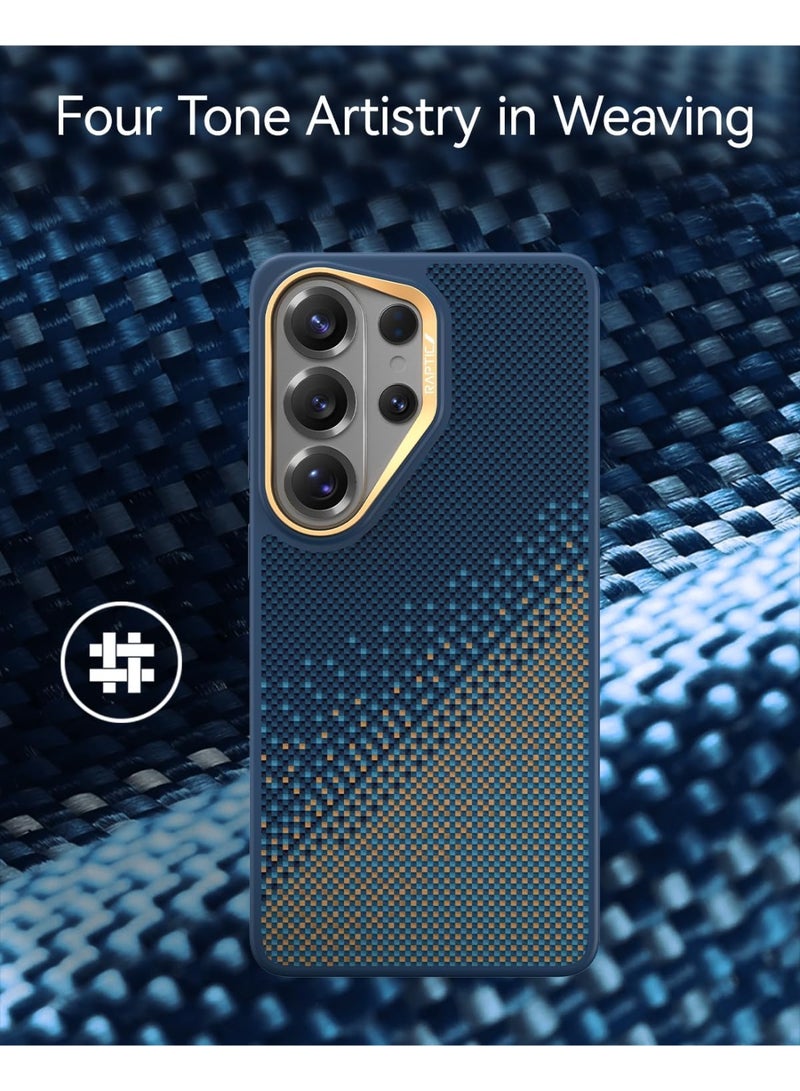 RAPTIC حافظة أراميد دوال لهاتف سامسونج جالكسي S26 ألترا [متوافقة مع MagSafe] ألياف أراميد 1500D [مُختبرة ضد السقوط بمعيار عسكري حتى 13 قدم] غلاف هجين مع ممتص صدمات TPU - زمرّد السكون - Image 3