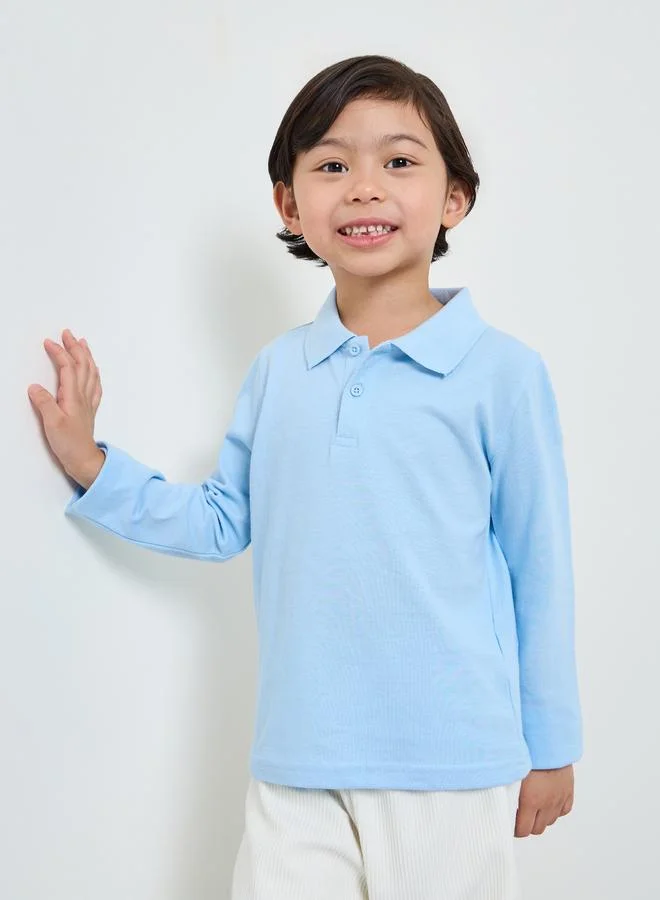 ستايلي Kids Pack of 2 - Cotton Long Sleeves Polo T-Shirt