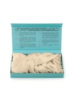 BRIGHTLY LABS Indulge in elegance with our Luxurious 100% Mulberry Silk Turban Twisted Head Wrap, providing the ultimate sleeping cap and hair protection in pure silk comfort.  - Image 5