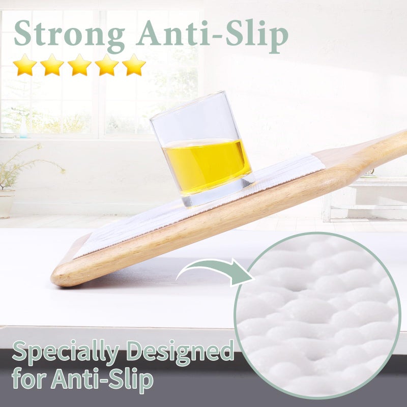 Kimhan 2-Layer Drawer and Shelf Liner for Kitchen Cabinet: 12 in X 20 Ft Non Slip Waterproof Shelf Paper Non Adhesive Refrigerator Liners White Marble Easy Liners for Bathroom with Knife Tape Measure - Image 2