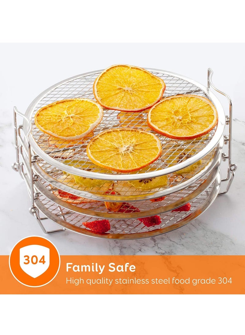 SOLARAE سلة فرن القلي الهوائي، رف مجفف، حامل من الفولاذ المقاوم للصدأ، ملحقات متوافقة مع قلاية نينجا الهوائية 4-Qt - Image 4