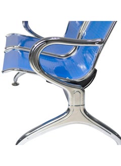 AL WADI FURNITURE Set of 2 Office Guest Reception Chairs 2 Seat Waiting Room Chairs Visitor Chairs with Armrest Steel Reception Bench for Airport Hospital Bank Hall  - Image 5