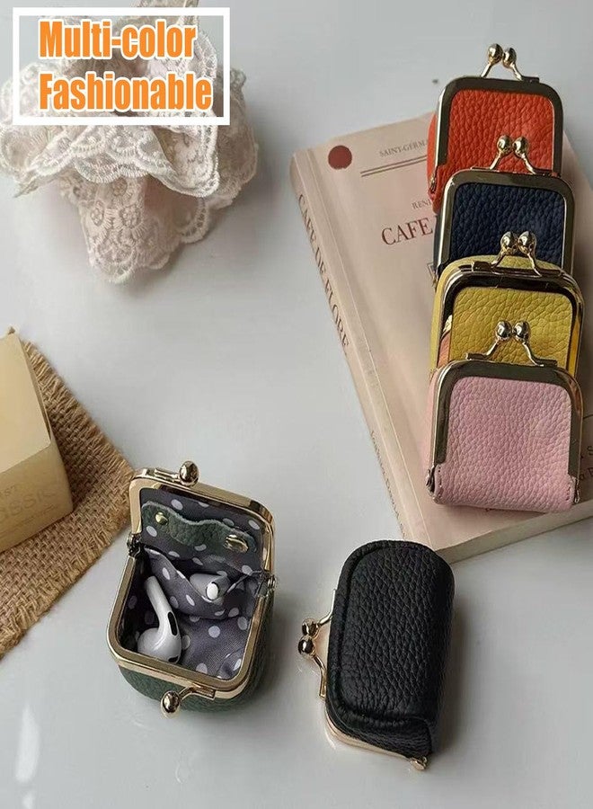 DOMELIFE Genuine travel jewelry case - Vintage Kiss Lock Jewelry Box for Women, Portable Mini Coin Purse Gift with Antique Brass Clasp for Rings and Earrings Necklace (BLACK) - Image 4