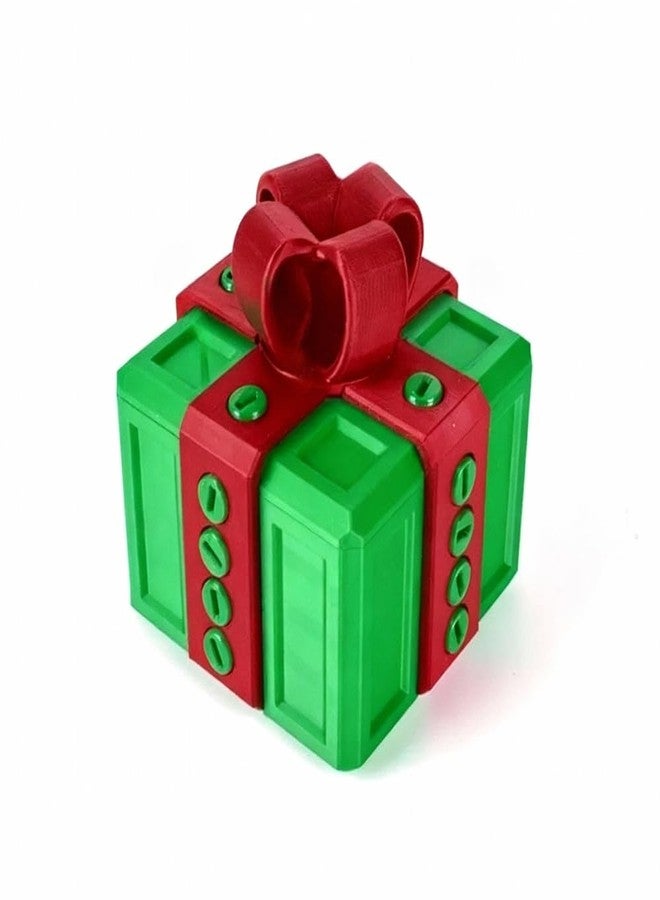 QAONIE Annoying Box Kids Christmas Gift, Funny Gift Box for Money and Card Holder, Really Prank Present. (Green+Red) - Image 1