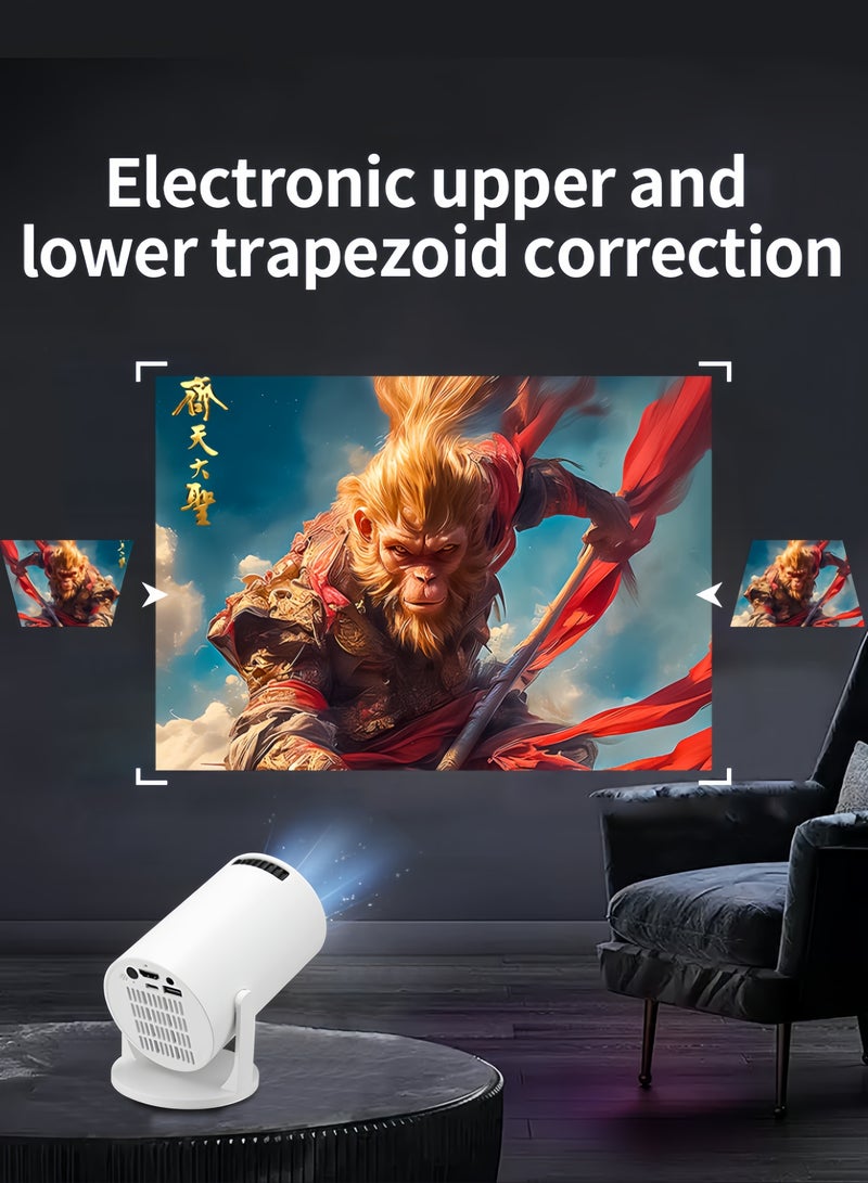 Mini Projector with Bluetooth, Support 4K 1080P Smart Projector with 150 ANSI 8000LM, 150 Inch Screen, Auto Horizontal Keystone Correction  - Image 5