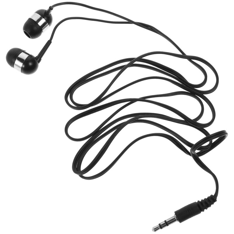 50pcs Black Wired Earbuds with Microphone Bulk In Ear Headphones for Students School Travel - Image 2