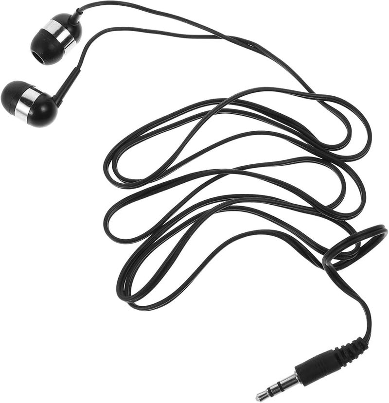 50pcs Black Wired Earbuds with Microphone Bulk In Ear Headphones for Students School Travel - Image 1