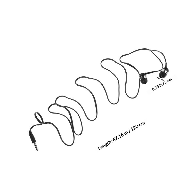 50pcs Black Wired Earbuds with Microphone Bulk In Ear Headphones for Students School Travel - Image 3