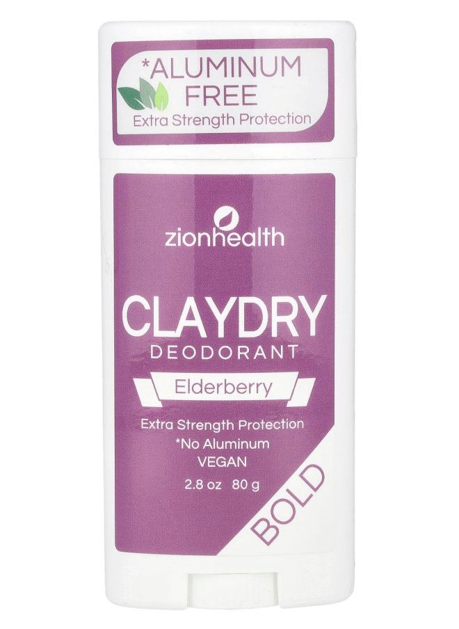 Zion Health Bold ClayDry Deodorant Elderberry 2.8 oz (80 g) 