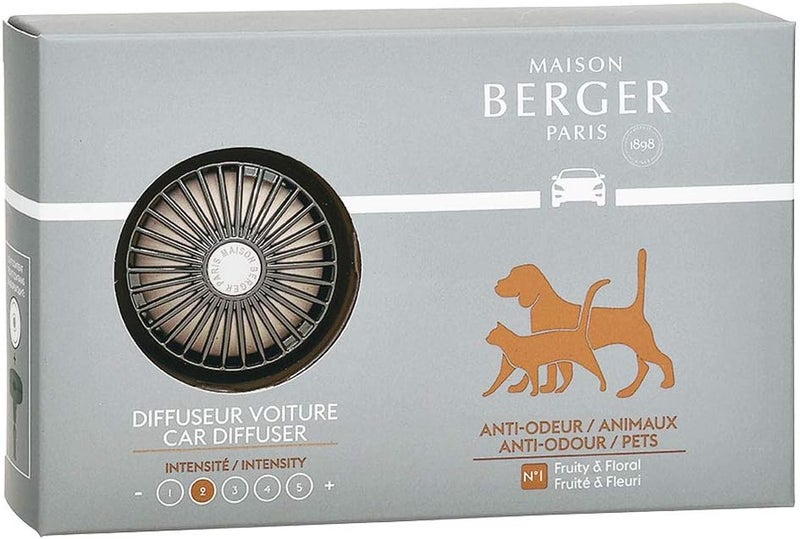 Maison Berger مجموعة موزع معطر هواء السيارة القابلة لإعادة التعبئة من MAISON BERGER - مضاد لرائحة الحيوانات الأليفة - Image 1