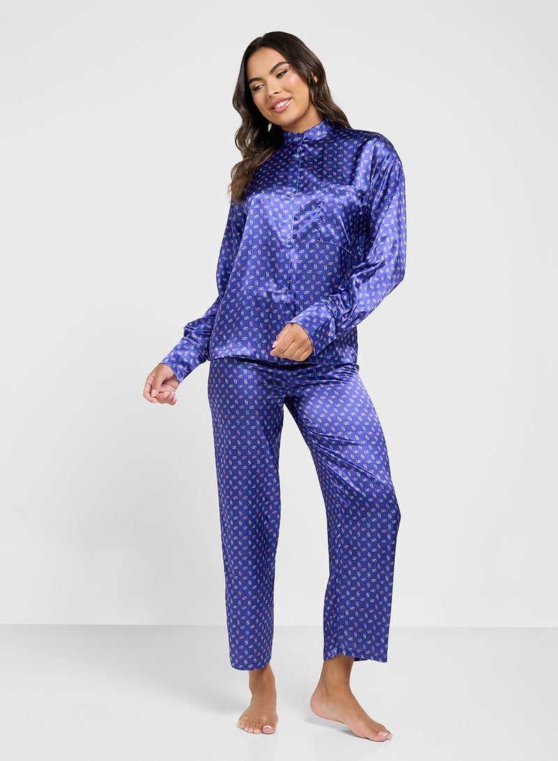 Ginger Oversize Stripe Seersucker Shirt & Short Set - Image 1