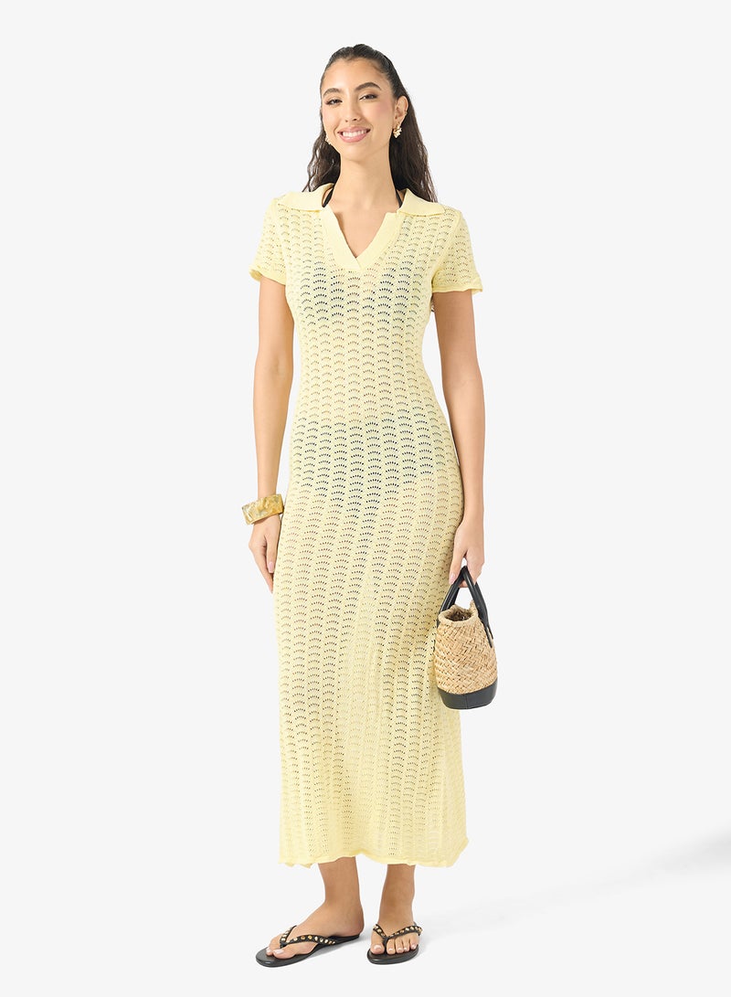 Ginger Crochet Maxi Beach Dress - Image 4