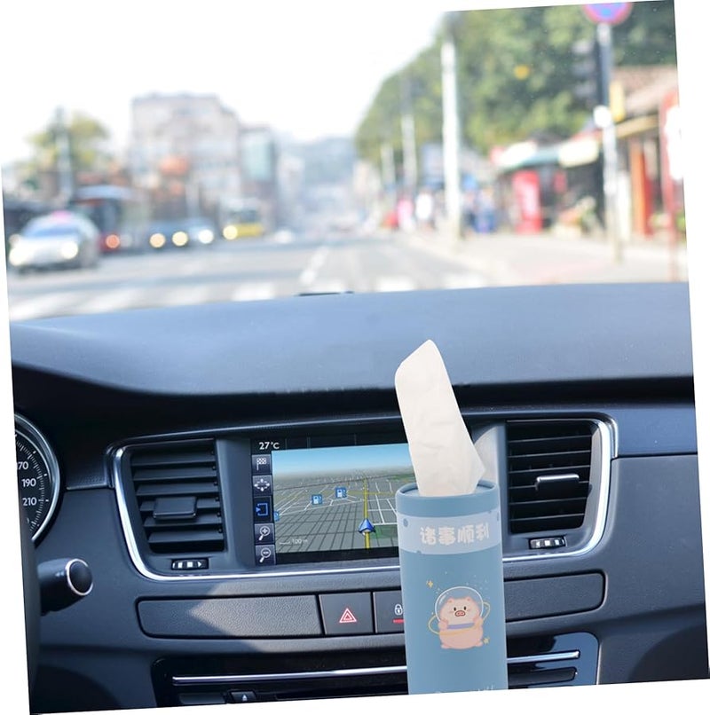 حامل مناديل ورقية للسيارة بتصميم كرتوني لطيف قابلة لإعادة التعبئة لداخل المركبة - Image 3