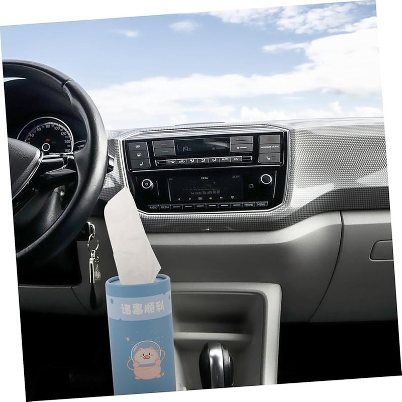 حامل مناديل ورقية للسيارة بتصميم كرتوني لطيف قابلة لإعادة التعبئة لداخل المركبة - Image 4