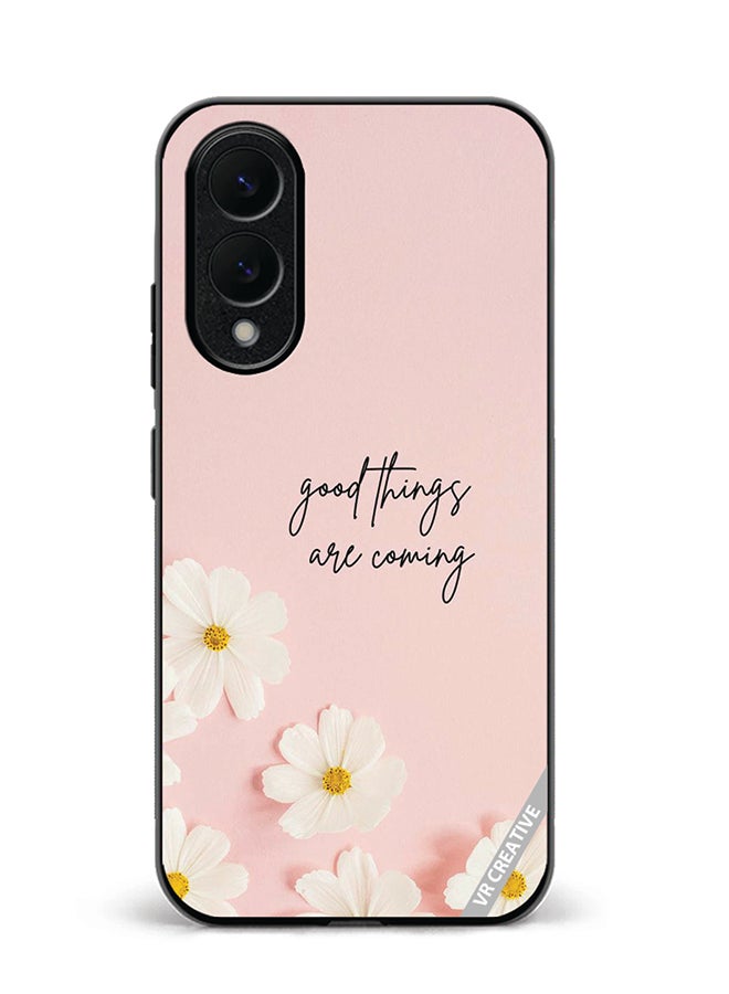 Protective Case Cover For Samsung Galaxy S25 Edge Good Things Are Coming Design Multicolour