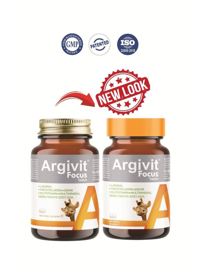 Argivit 3 Piece Argivit Focus Multivitamin to Increase Height and Concentration in Adults 30 Tablets  - Image 4