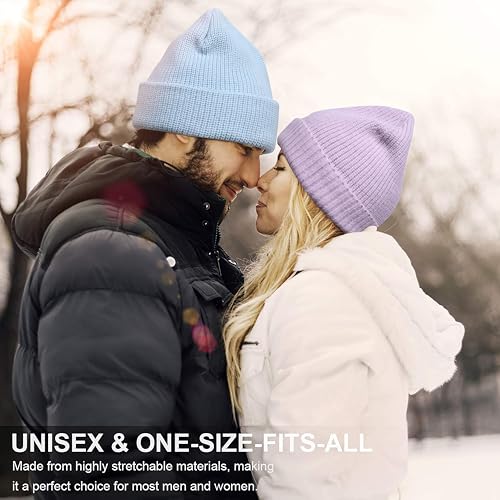 NORTHWIND Winter Cap for Men, Winter Cap for Women, Beanie Cap for Man, Woolen Cap for Men, Woolen Cap for Women, Beanie Cap for Woman, Winter wear (Sky Blue) - Image 4