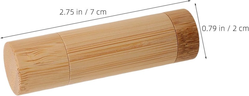 5pcs Lipstick Container Tube: 5g/0.18oz Bamboo Lip Balm Tubes for Homemade - Mini Cosmetic Rotateble Bottles - Empty Lipstick Case for Women Girls Makeup - Image 4