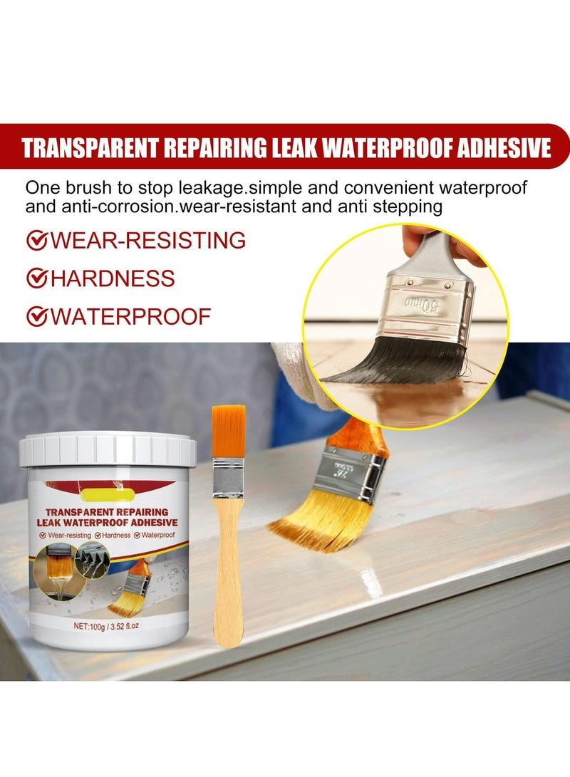 CMGTYYD Transparent Waterproof Coating, Invisible Waterproof Agent Transparent Repairing Leak Waterproof Adhesive, Clear Waterproof Seal Liquid for Indoor  Outdoor (100g*2PCS) - Image 4