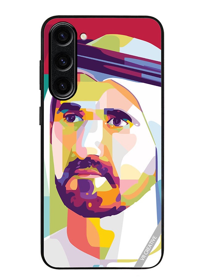 VR CREATIVE غطاء حماية لهاتف سامسونج جالاكسي S23 بتصميم الشيخ محمد بن راشد آل مكتوم متعدد الألوان - Image 1