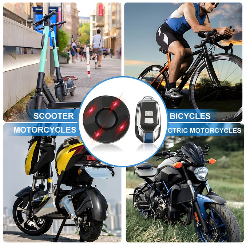 Bike Taillight Black With 2 Remote Controllers - Multi-Functional 4 Light Modes Auto Brightness Detection Rear Bike Light For Night Riders And Bike Security Enthusiasts - Image 5