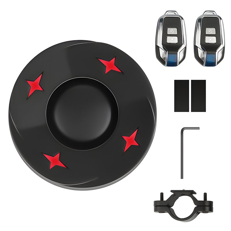 Bike Taillight Black With 2 Remote Controllers - Multi-Functional 4 Light Modes Auto Brightness Detection Rear Bike Light For Night Riders And Bike Security Enthusiasts - Image 1