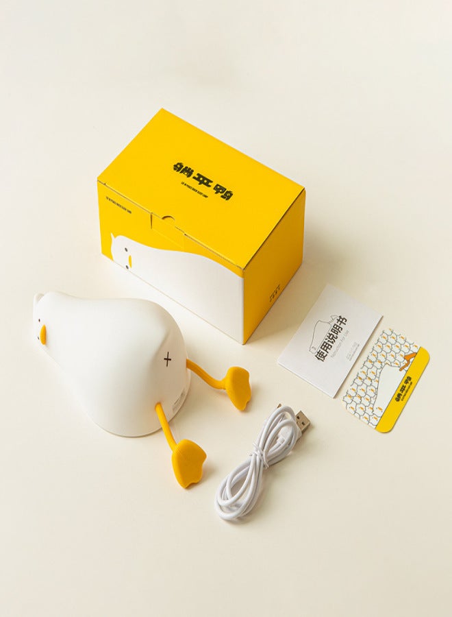 Neoglint Lying Flat Duck Night Light LED Silicone Cute Duck Bedside Lamp Dimmable Nightlight Rechargeable Touch Lamp for Baby Girls Women Bedroom Nursery - Image 3
