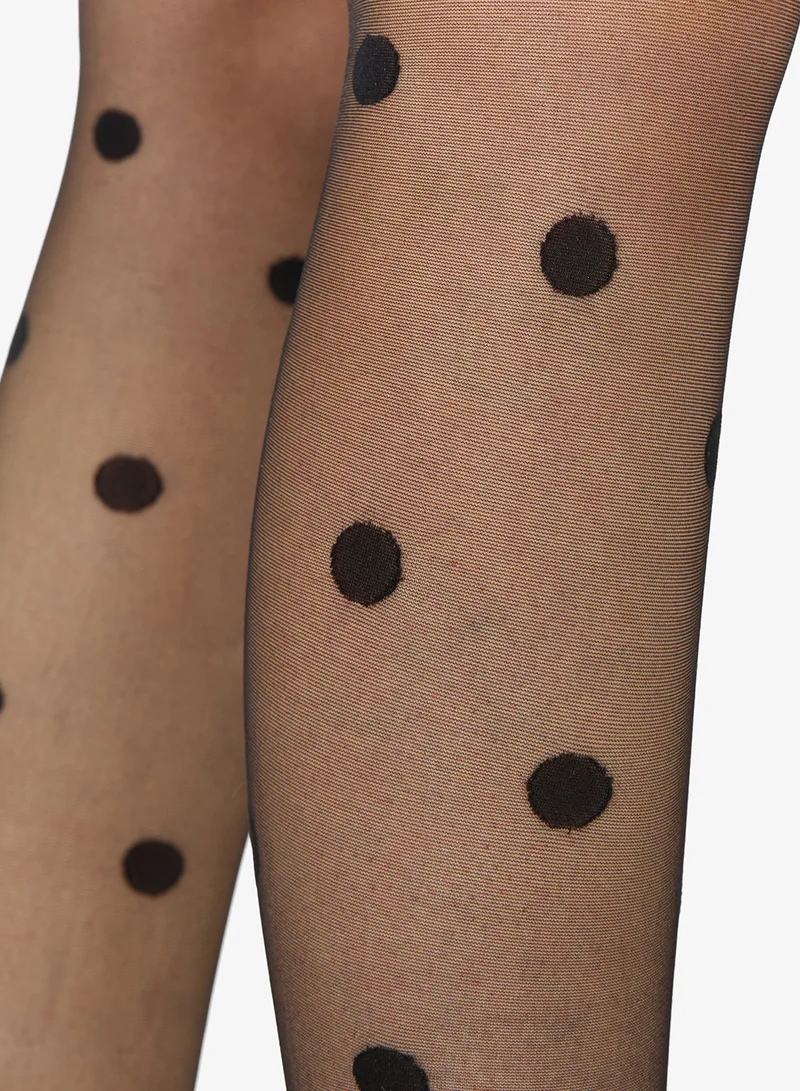 Ginger 10D Polka Dot Sheer Stockings