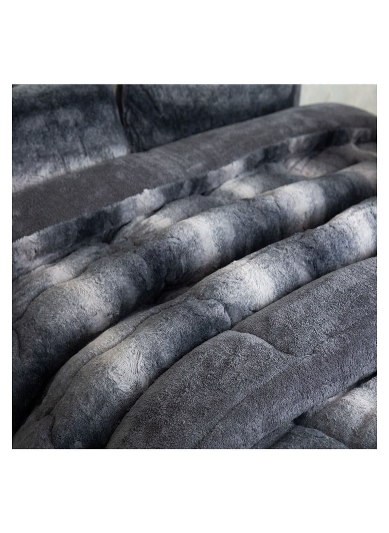 Family Bed quilt set Spanish fur 3 pieces size 220 x 240 cm model 691 from Family Bed  - Image 2