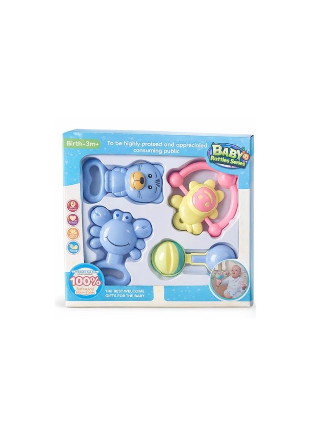 Baby Rattles Set – 4 Pieces, Safe Sensory & Early Development Toys - Image 2