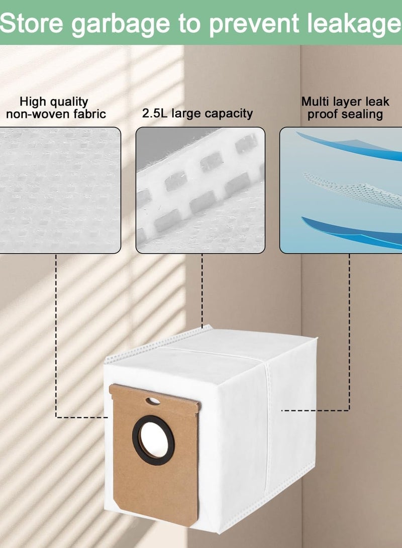 NajmStyle 2.5L Large Vacuum Dust Bags for Eufy L50 SES L60 SES Vacuum Cleaner Self-Emptying Dock,Replacement Dust Bag for Conga Home 1000,8090 Ultra,9090AI,for Haier H9 Plus Vacuum Cleaner (6 Pack) - Image 2