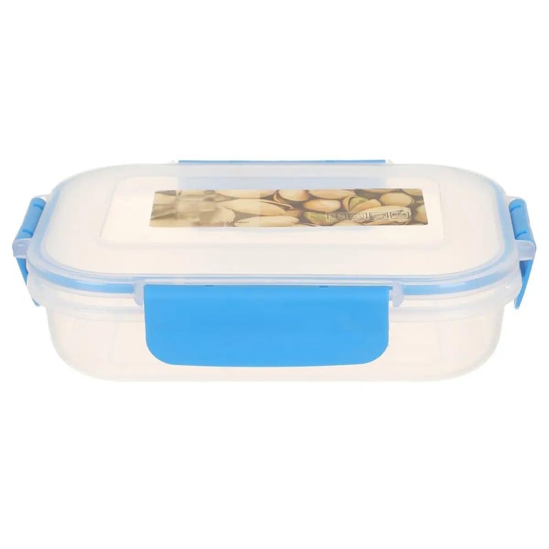 Genaric Airtight Food Storage Container with Snap Locking Lid, Clear and Blue, Leak-Proof 600 ml. multi color