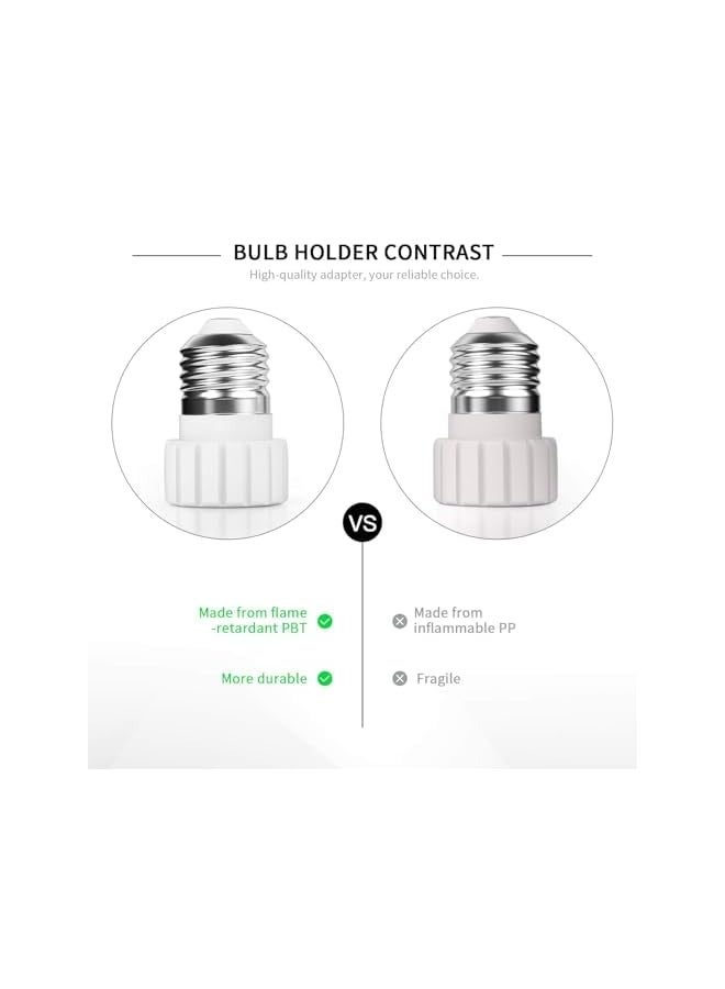 erorex Socket Converter, 6 Pack ES Edison Screw to GU10 Lamp Holder Adapter for LED Bulbs, Maximum Wattage 200W - Image 3