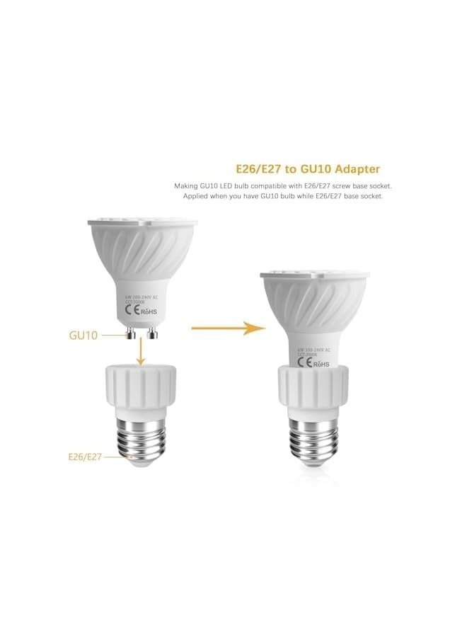 erorex Socket Converter, 6 Pack ES Edison Screw to GU10 Lamp Holder Adapter for LED Bulbs, Maximum Wattage 200W - Image 2