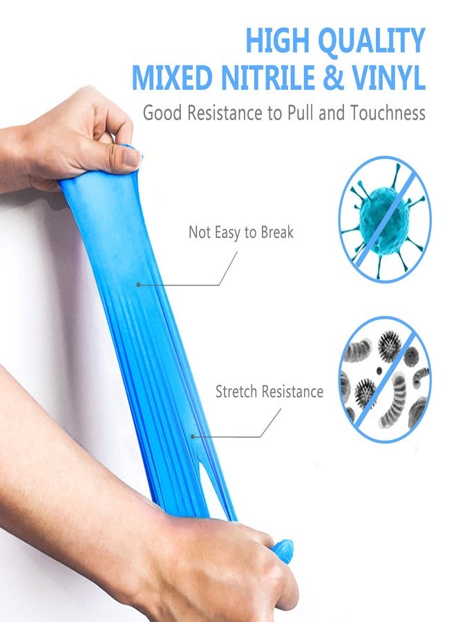 squish Disposable Gloves, Blue 4 mil Vinyl Synmax Blend Exam Gloves Non Sterile, Powder Free, Latex Free - Cleaning Supplies, Kitchen and Food Safe(Pack of 100) (Blue Medium) - Image 3