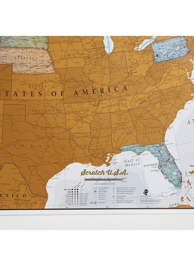 Maps International Scratch Off Map Of The Us Usa Wall Map Scratch Off Detailed Cartography Us States National Parks 24 X 36  - Image 5