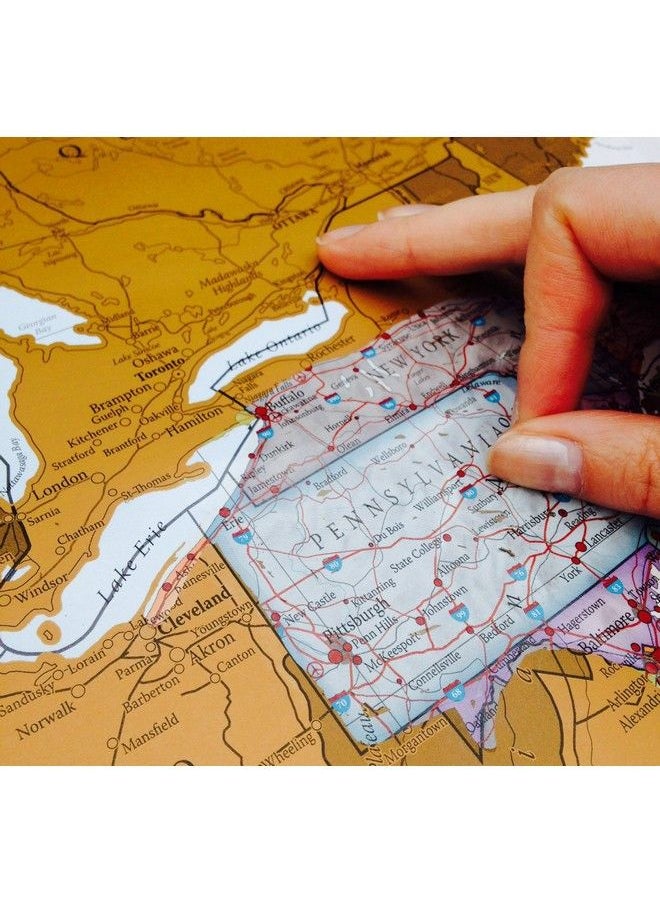 Maps International Scratch Off Map Of The Us Usa Wall Map Scratch Off Detailed Cartography Us States National Parks 24 X 36  - Image 4