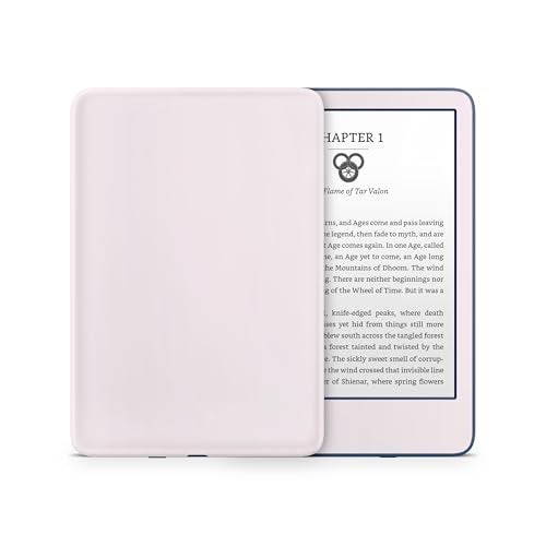 Tacky Design Solid Color Skin for Kindle Paperwhite Skin Wrap 2024 Decal Classic Color Vinyl, Premium 3M Decal Sticker for Full Surface Coverage (Light Pink, Paperwhite (12th Gen, 2024)) - Image 1