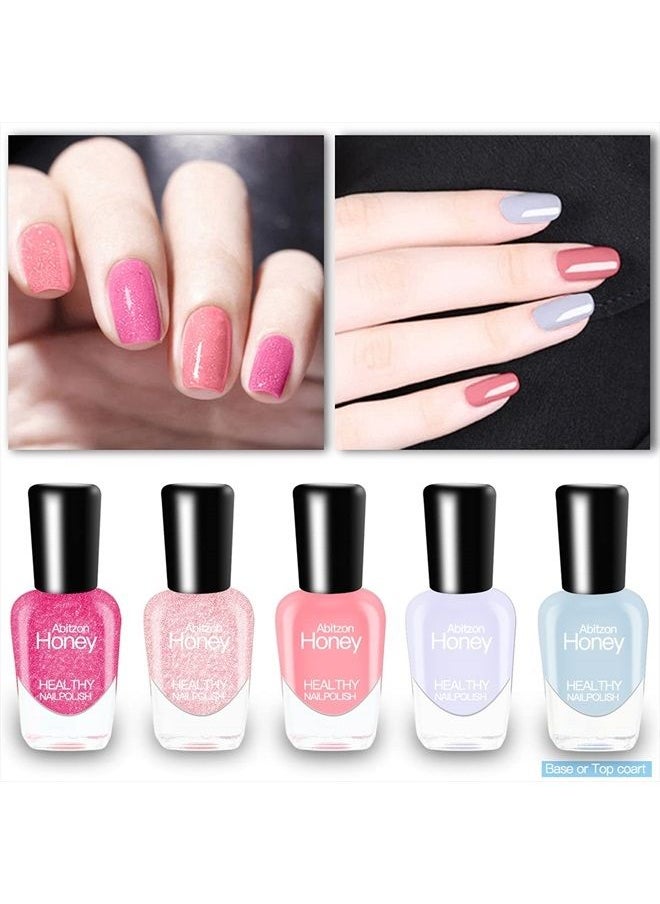 Abitzon - New Nail Polish Set (10 Bottles) - Non-Toxic Eco-Friendly Easy Peel Off & Quick Dry Water Based Nail Polish - Image 1