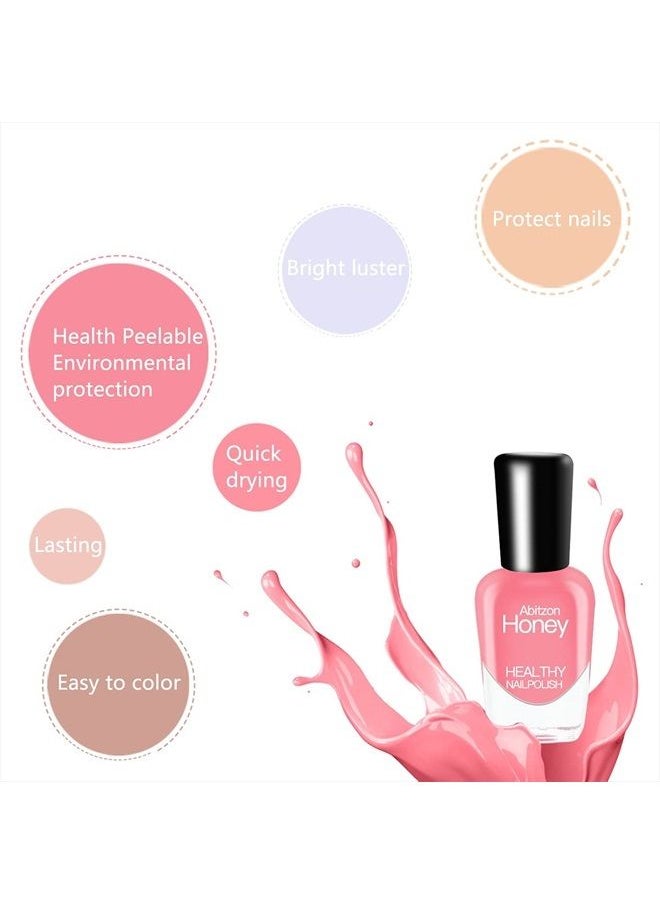Abitzon - New Nail Polish Set (10 Bottles) - Non-Toxic Eco-Friendly Easy Peel Off & Quick Dry Water Based Nail Polish - Image 1