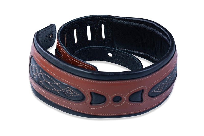 Levy's Leathers 2 1/2" Leather Strap with Foam Pad,Walnut - Image 4