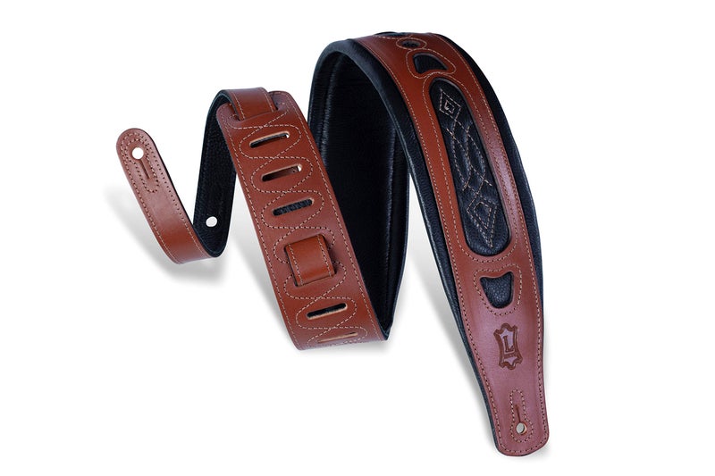 Levy's Leathers 2 1/2" Leather Strap with Foam Pad,Walnut - Image 1