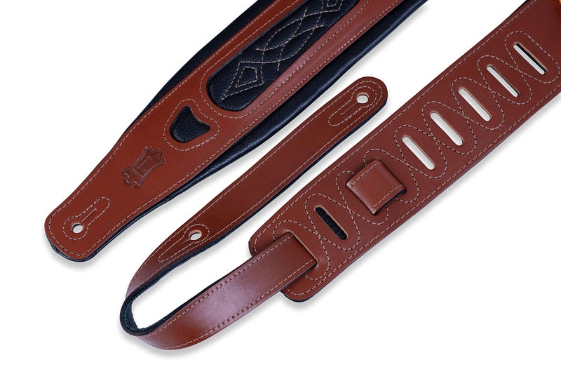 Levy's Leathers 2 1/2" Leather Strap with Foam Pad,Walnut - Image 2