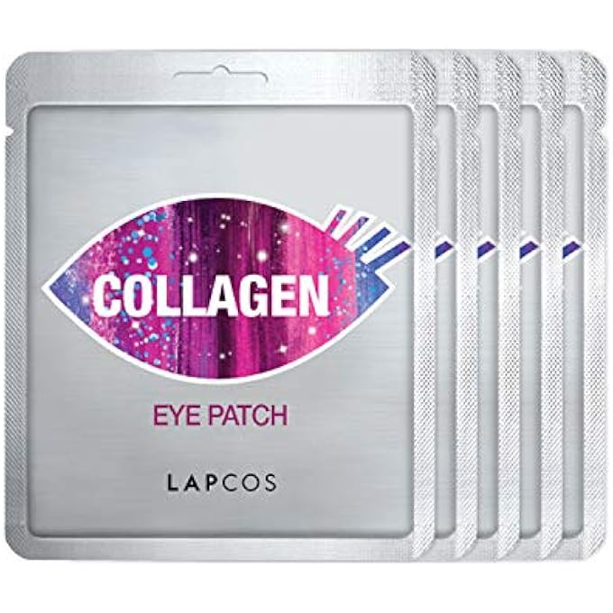 LAPCOS Collagen Eye Mask, Under Eye Patches to Firm and Smooth the Delicate Eye Area, Treatment for Puffy Tired Skin, Korean Beauty Favorite, 5-Pack - Image 2