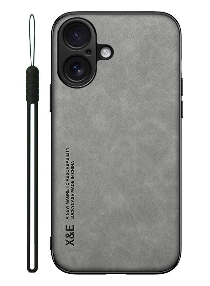 ICARLUS Case for iPhone 17 Cover Bumper Built-in Metal Plate Light Grey - Image 1