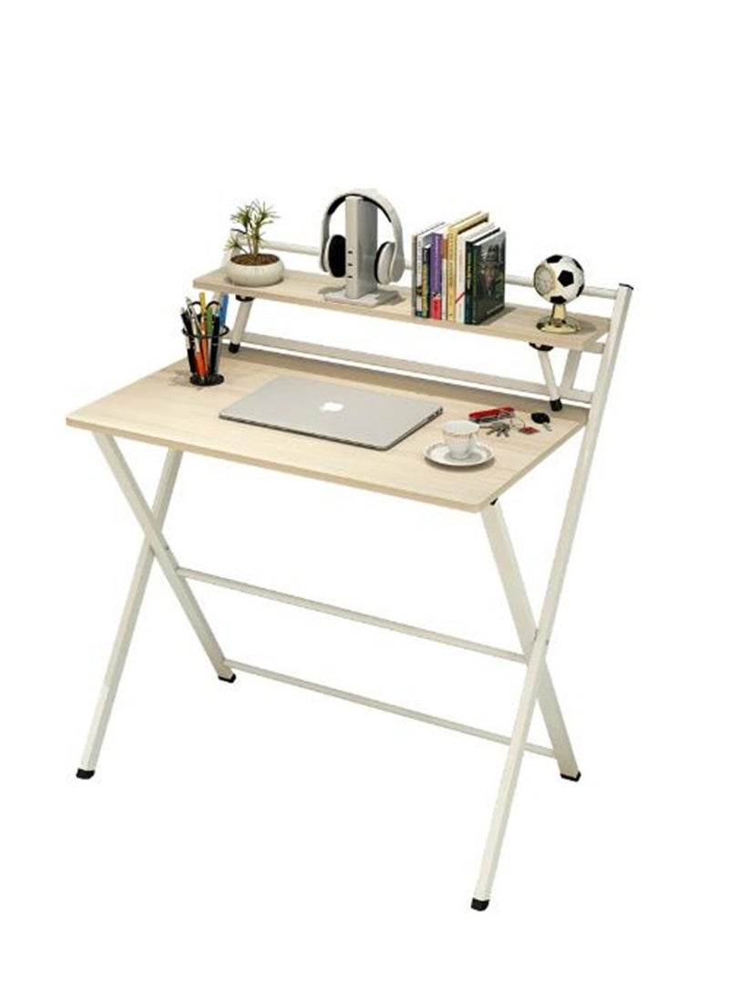 Folding Computer Desk, Multi Purpose Foldable Study Desk Workstation Game Table Home Office Simple Laptop Writing Table No Assembly Required (Beige) - pzsku/Z25415AF6E32BDF3D5A09Z/45/_/1703313889/ca5a85a7-7cc9-4fb9-bcae-bfcc35acca11