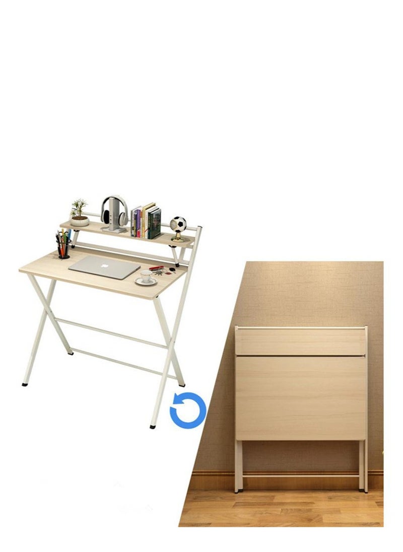 Folding Computer Desk, Multi Purpose Foldable Study Desk Workstation Game Table Home Office Simple Laptop Writing Table No Assembly Required (Beige) - pzsku/Z25415AF6E32BDF3D5A09Z/45/_/1703313890/19062cfb-6ce5-4f34-802f-d934218087e0