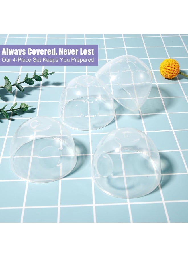 PEUTIER 4PCS Baby Bottle Cap Replacement Cover for Avent Natural Bottles 4oz & 9oz, BPA Free Baby Bottle Replacement Dome Caps Lids Dome Tops for Plastic and Glass Baby Feeding Bottles - Image 4