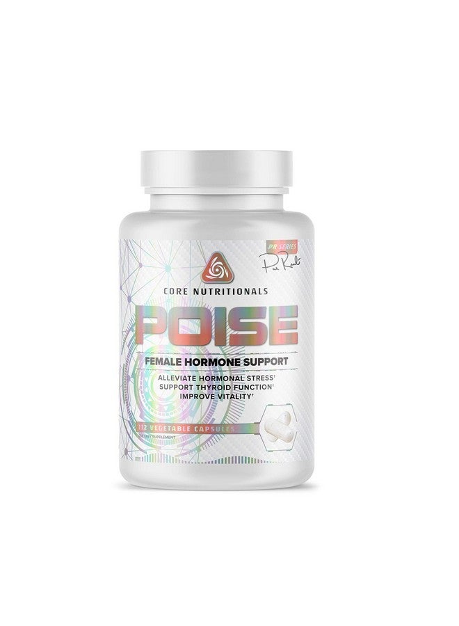 Core Nutritionals دعم الهرمونات الأنثوية والغدة الدرقية والتوتر - معادن وأعشاب لتخفيف أعراض الدورة الشهرية 112 كبسولة - Image 2