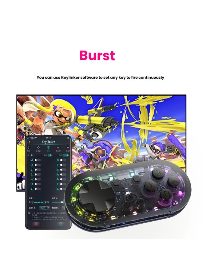 General Switch mini handle, small handle, Bluetooth vibration burst to wake up NS accessories, long battery life, portable game handle  - Image 4